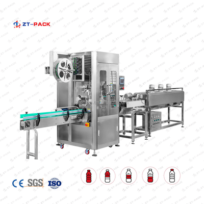High Capacity Shrink Sleeve Labeling Machine With Steam Or Electrical Heating Tunnel