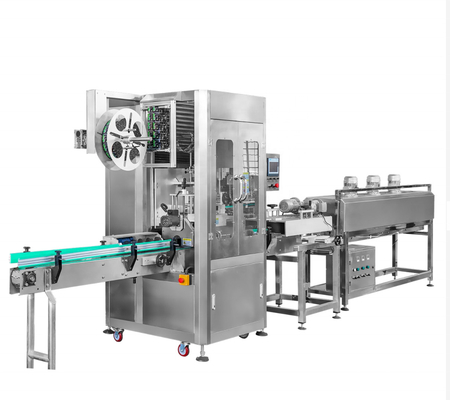 High Capacity Shrink Sleeve Labeling Machine With Steam Or Electrical Heating Tunnel
