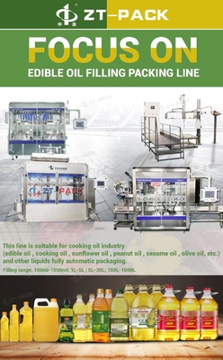 1l Edible Oil Filling Line Ss316 Piston Liquid Bottling Equipment