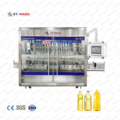 Servo 500ml Edible Oil Filling Machine 6 Head High Viscosity Piston Filler