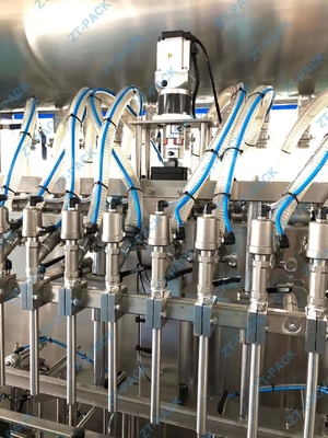 Servo 500ml Edible Oil Filling Machine 6 Head High Viscosity Piston Filler