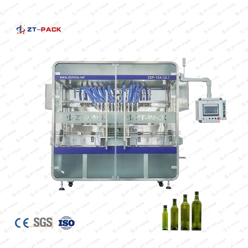 Automatic Nitrogen Type Cooking Olive Oil Palm Oil Bottle Filling Capping Machine 800ml