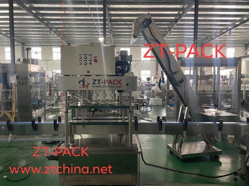 2.4kw Cap Tightening Machine Stainless Steel 5000bph 0.5mpa Lid Press Machine