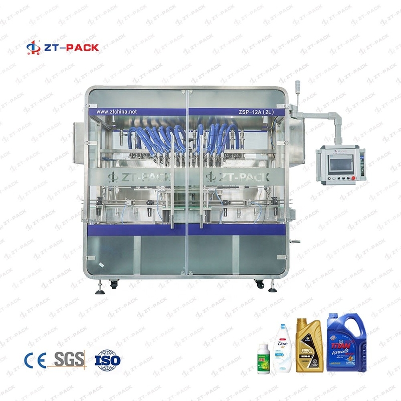 0.6-0.8mpa Lubricant Filling Machine 6 Nozzle 8000bph